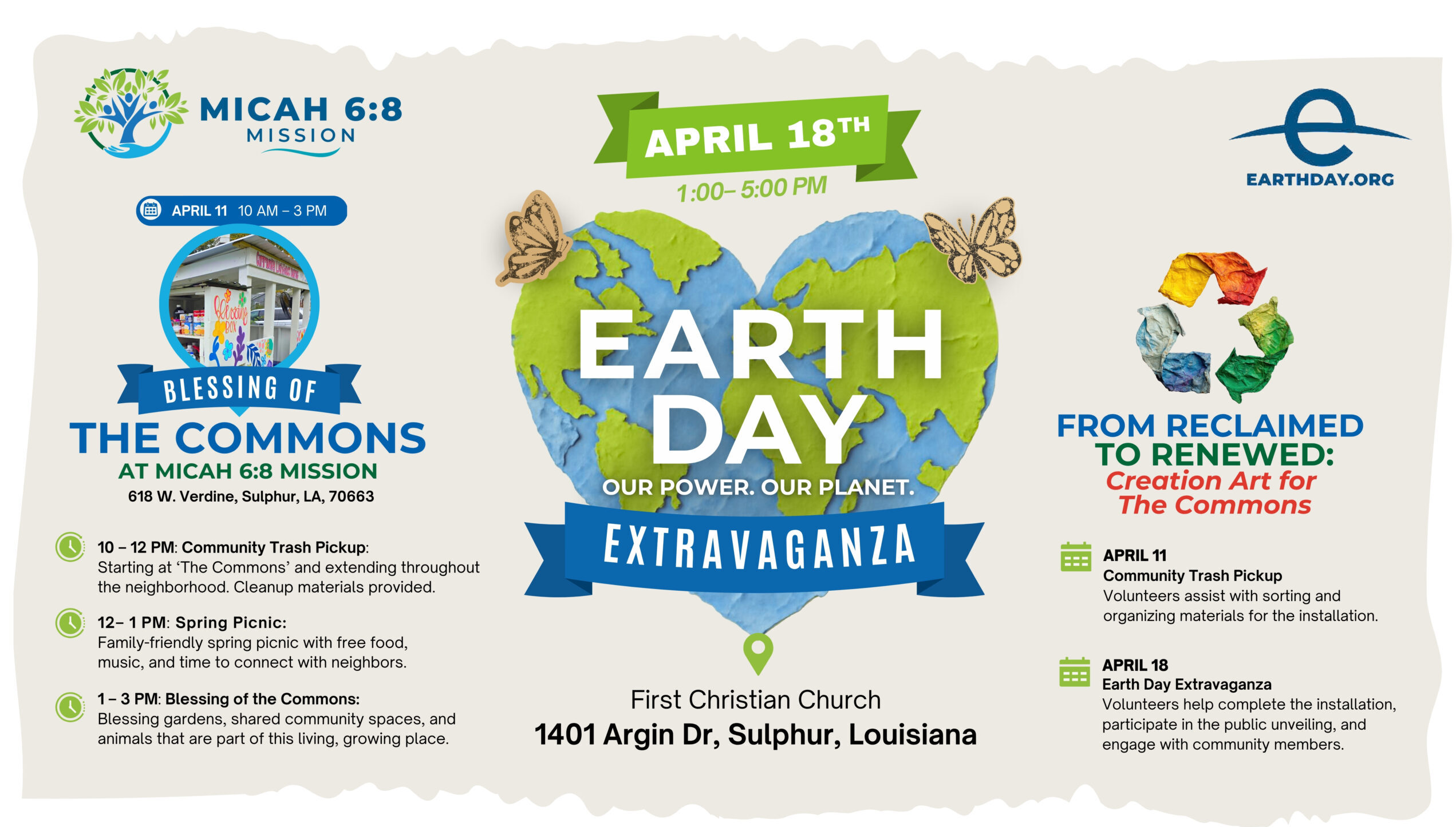 Our Power, Our Planet, Our Community:   Earth Day in Southwest Louisiana